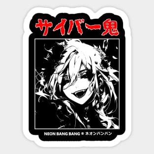 Gothic Punk Grunge Alternative Dark Anime Manga Goth Girl Japanese Streetwear Style Sticker